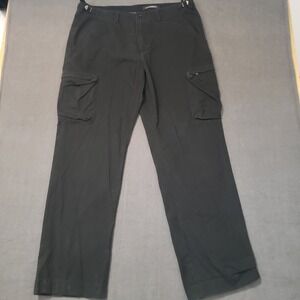 Club Monaco Cargo Pants Mens 38 Black Adjustable Waist Cotton